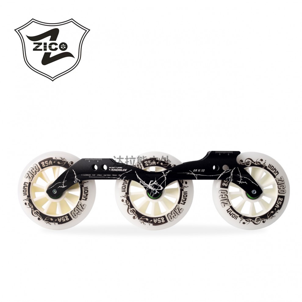 专业轮滑鞋轮子 zico速滑轮子刀架支架轴承三轮四轮90100110mm速度