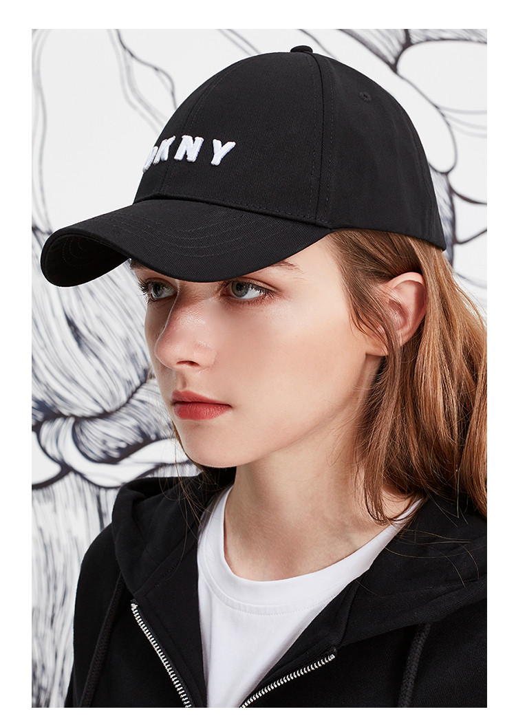 dkny唐可娜儿男女情侣经典复古小标软顶棒球鸭舌帽子运动防晒遮阳