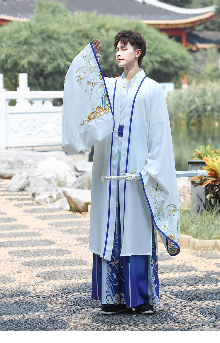 鼎毳貂 汉风唐绣原创汉服男魏晋风古装仙气广袖中国风情侣套装班服