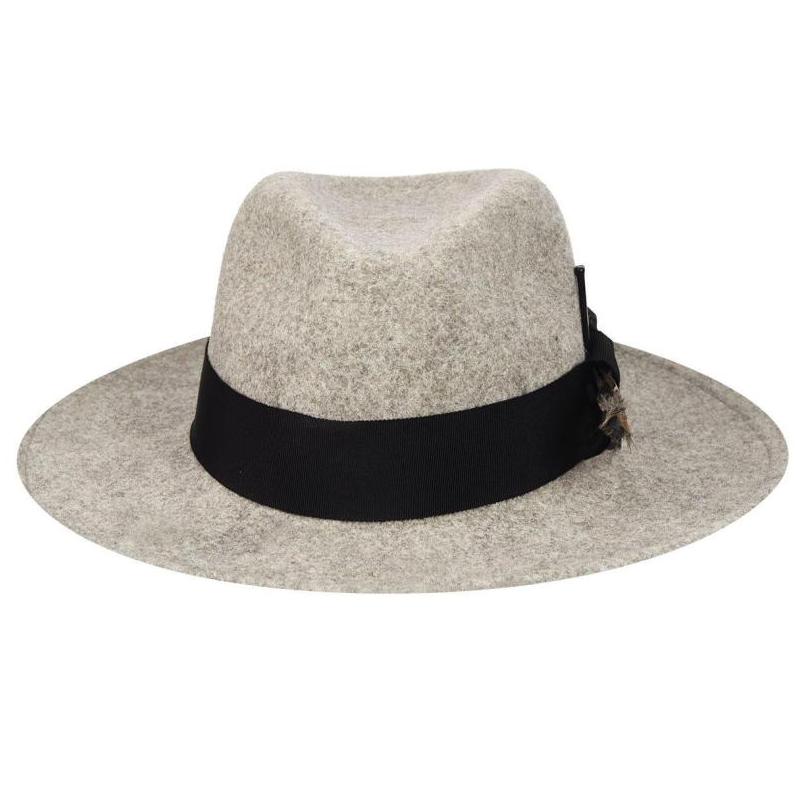 bailey of hollywood男士帽子礼帽宽檐纯色英伦帽舒适101910bj natal