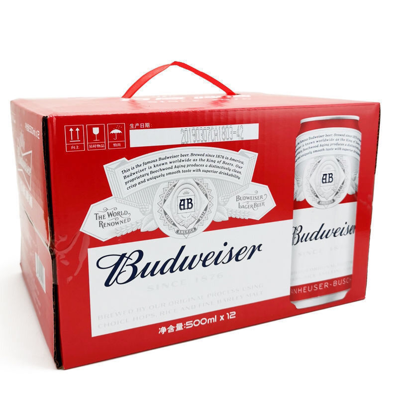 临期英国国产百威budweiser百威啤酒500ml*12/24罐装整箱 12月到期