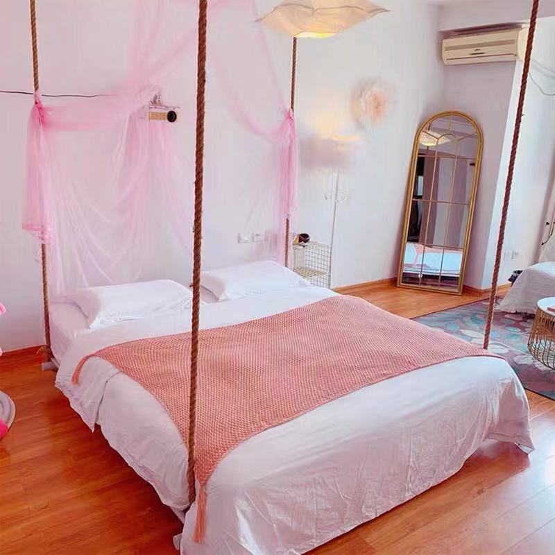 抖音同款室内摇摆床双人绳索秋千床网红酒店家用卧室可睡觉民宿情趣床