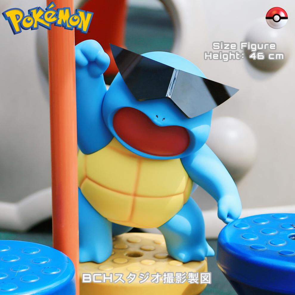 万代(bandai)日版精灵宝可梦墨镜杰尼龟1:1公仔模型摆件皮卡丘创意