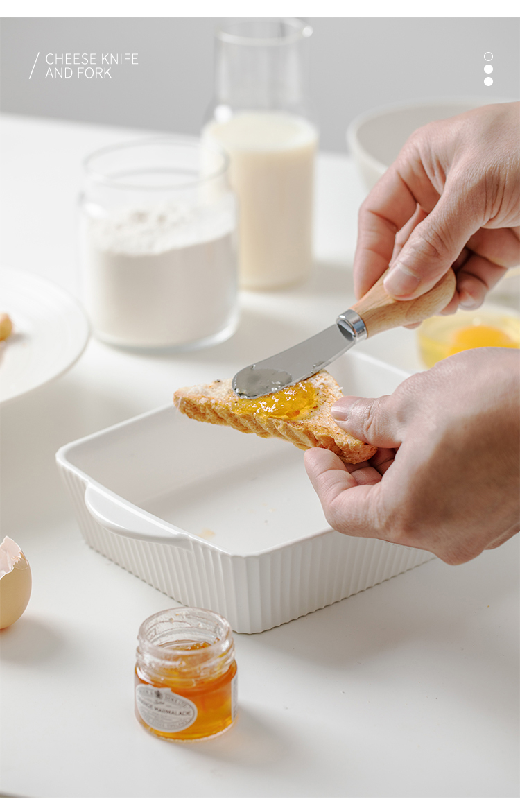 黄油涂抹器黄油涂抹工具牛油刀木柄抹黄油刀果酱刀不