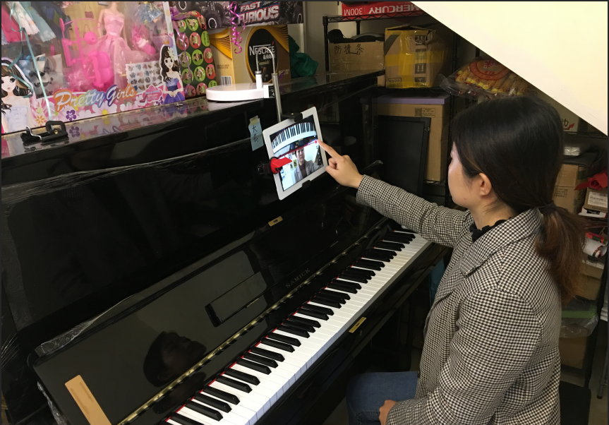 荔新 掌门斑马vip快陪练ipad通用钢琴全琴键视频摄像折反射鱼鹰眼镜头