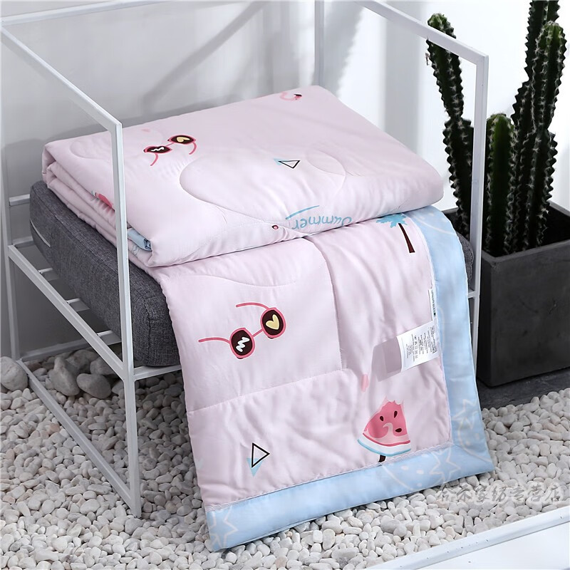 卡通儿童天丝夏凉被双面冰丝空调被夏被单双人夏天幼儿园小薄被子 纸