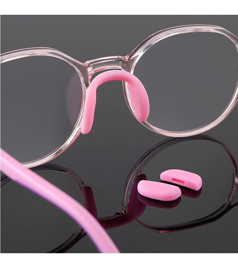 妙微熊儿童硅胶插式鼻托舒适防滑眼睛鼻垫防压痕红印通用眼镜配件软送