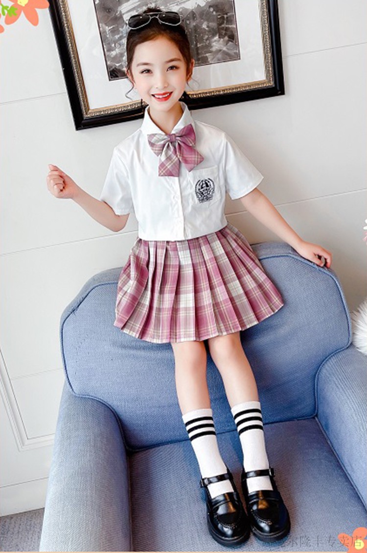 春夏季jk服女童学院风套装幼儿园小学生校服儿童裙子姐妹装闺蜜装裙夏