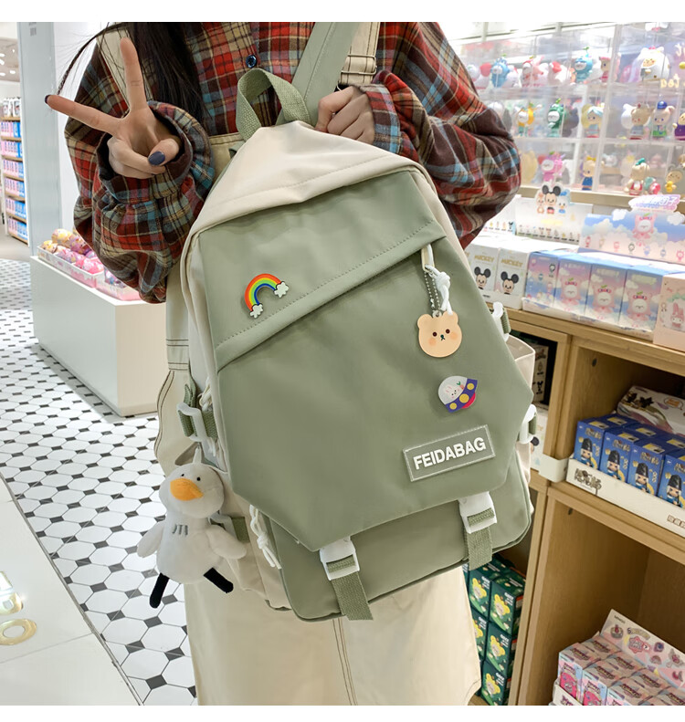 曼瑰(mangui)2022新款frii书包 书包女ins韩版高中小学生初中生森系