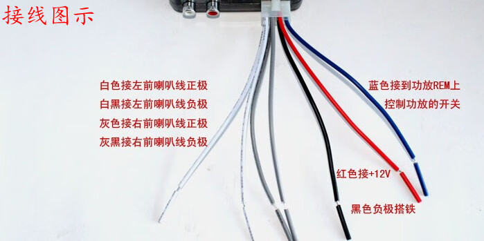 汽车音响改装套线电源线av音频线高转低车载cd低音炮功放纯铜线材6ga