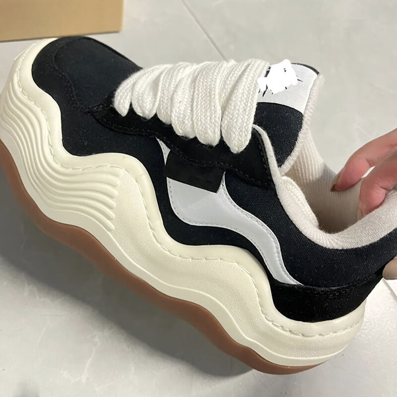 heyday大波浪鞋 拼色厚底增高老爹鞋面包溶解鞋檀健次徐璐李晨同款