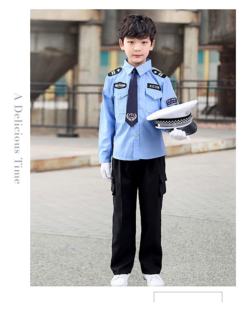 儿童警察的套装特警衣服制服幼儿园男童小公安警官服装女童警察演出服