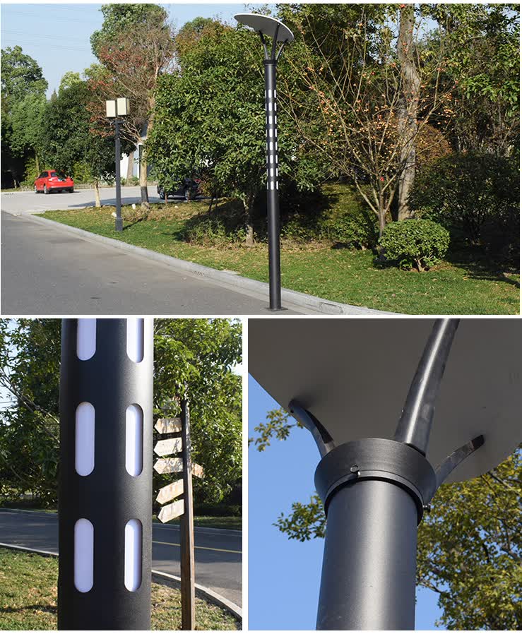 太阳能中式仿古庭院灯3米4米户外景观灯公园小区水led双头路灯市电款