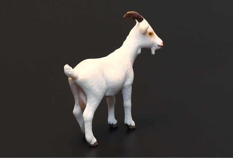 儿童实心仿真山羊绵羊动物玩具模型盘羊北山大角羊四角羊羊羔母山羊