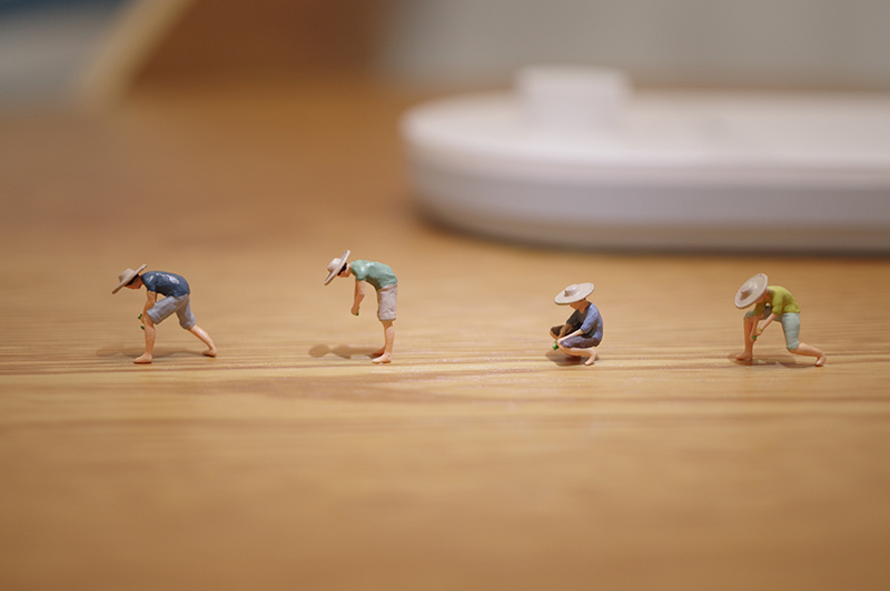微缩模型人物插秧农夫种田微距农民摄影小人拍照人偶 农民5个