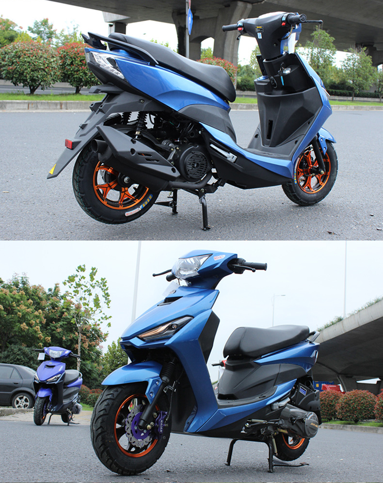 鬼火三代踏板摩托车战速摩托车助力车125cc发动机男女抖音可上牌战速