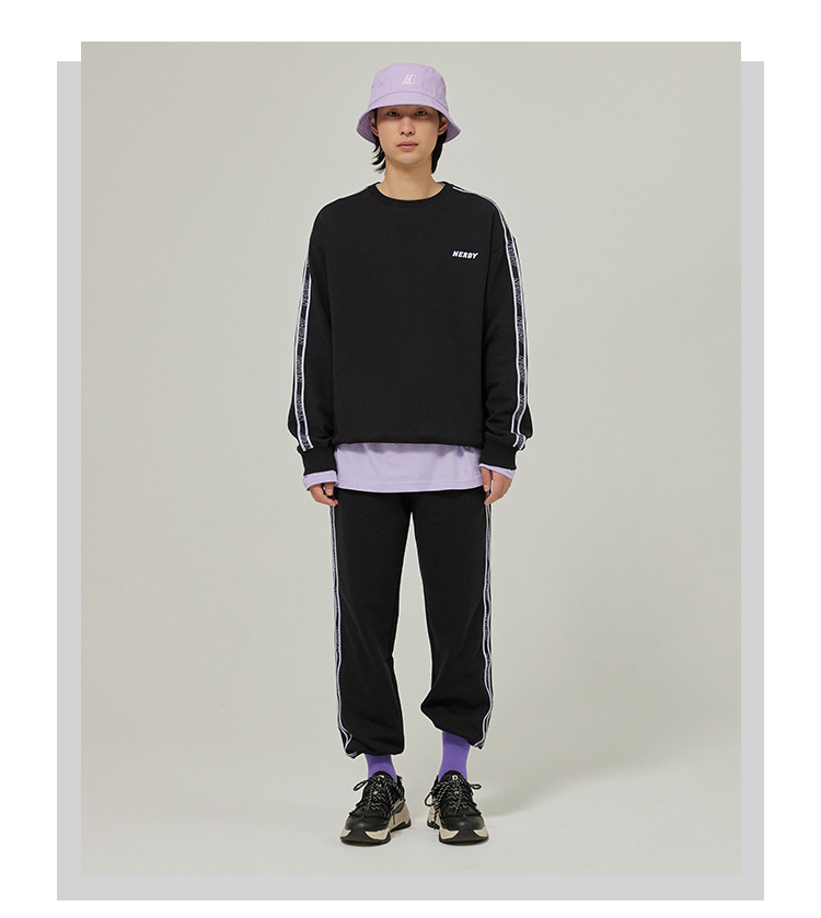 nerdy21年秋冬季新款卫衣经典串标男友风运动流行长袖外套情侣款奶