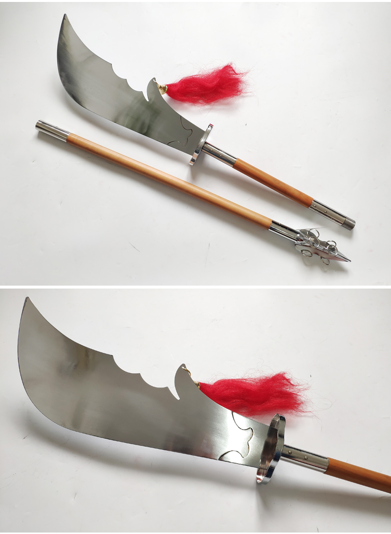 武术器械太极表演春秋大刀精武会花梨木不锈钢戏曲青龙偃月刀可拆卸