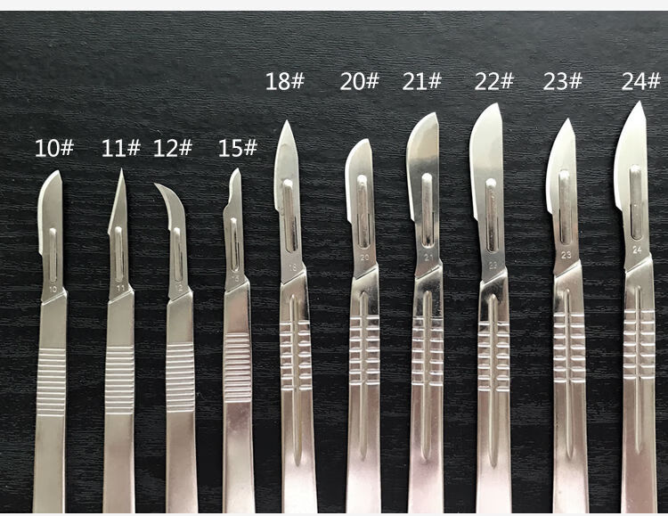 手術刀片3號4號醫用不鏽鋼刀柄貼膜閹割橡皮章雕刻修腳手術刀套裝收納