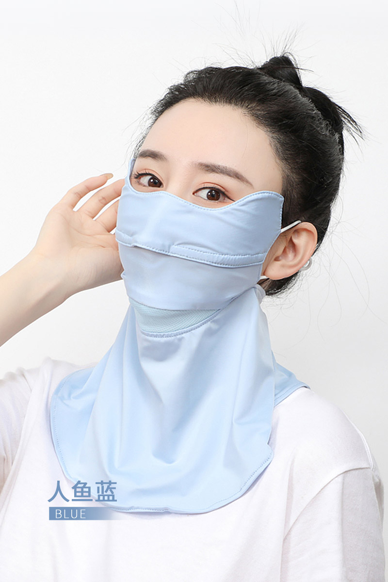 同款防晒口罩女防紫外线护颈薄款夏天透气加大易呼吸全面罩户外遮脸