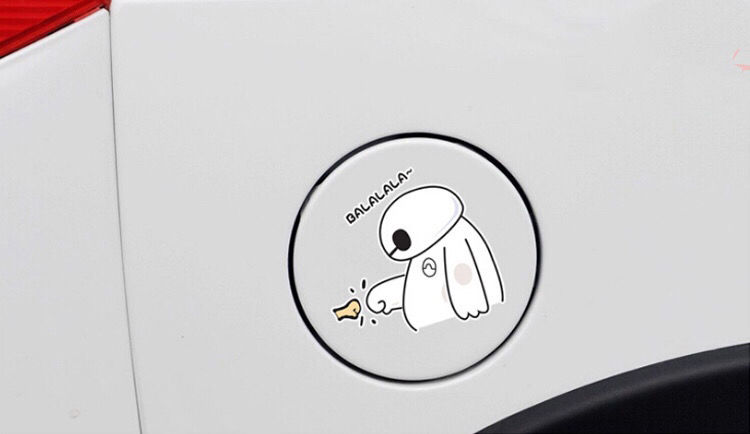 qefh 汽车贴纸大白后玻璃卡通车贴 碰拳大白14*13cm一张【图片 价格