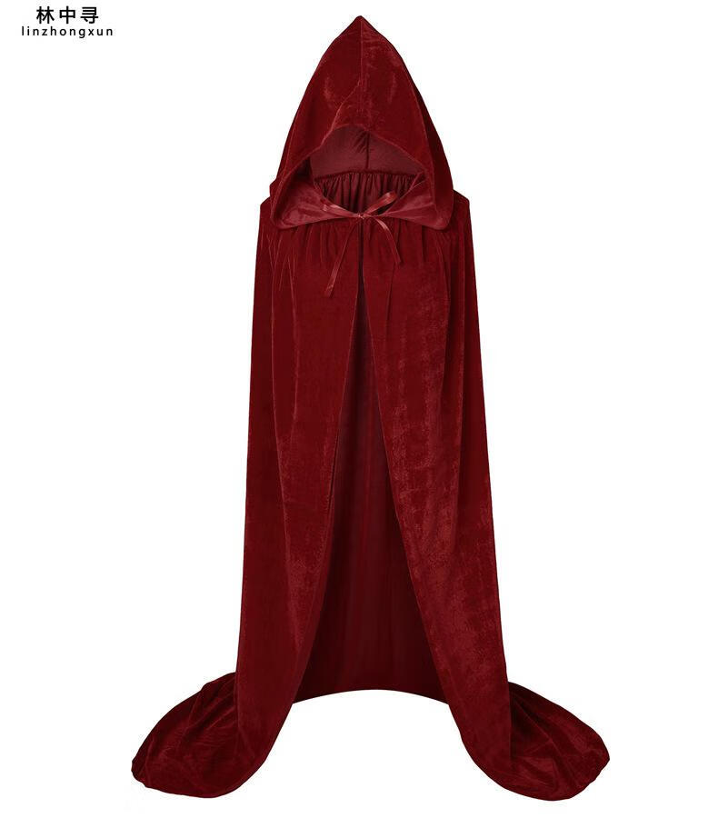 万圣节连帽巫师袍2022新款万圣节披风巫婆巫师斗篷儿童女巫也疯狂2