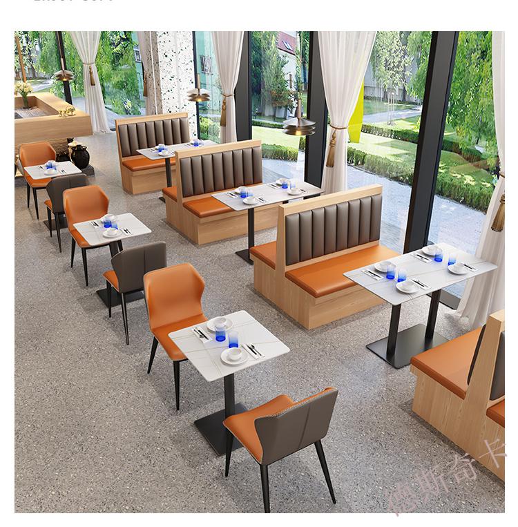 主题餐厅桌椅组合火锅店烤鱼烤肉店卡座沙发食堂大厅餐饮家具定制60圆