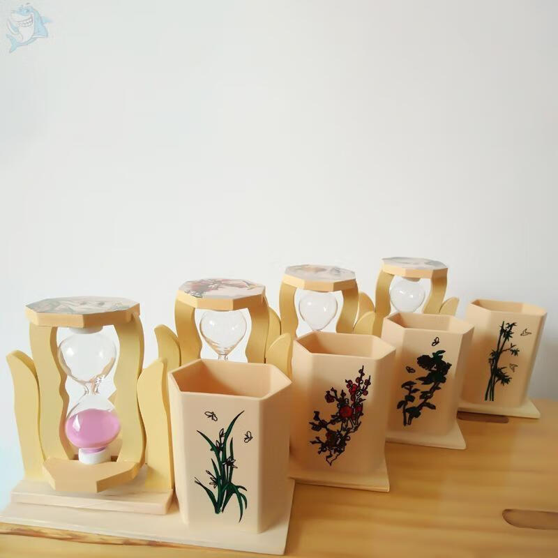 彩升10笔筒沙漏笔筒摆件艺术男孩生日毕业礼物创意新奇学生流沙笔筒