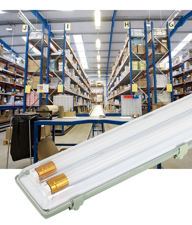 led三防灯单双管全套t8荧光灯仓库工厂房防水防尘防爆日光灯支架三防