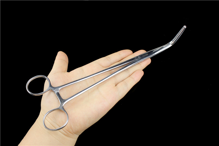 上海医疗器械厂 jz 金钟 五官科耳鼻喉科手术器械 医用 直角钳 支气管