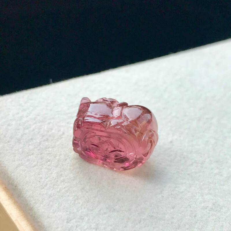 贵鸿 天然巴西红碧玺 西瓜碧玺 蓝碧玺貔貅小吊坠项坠可镶嵌戒指女 d