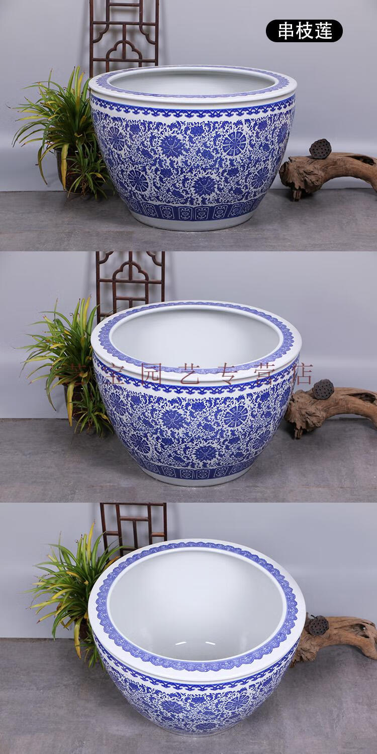 景德镇青花瓷特大庭院大缸水缸金鱼缸荷花碗莲睡莲盆乌龟缸酒店甲鱼缸