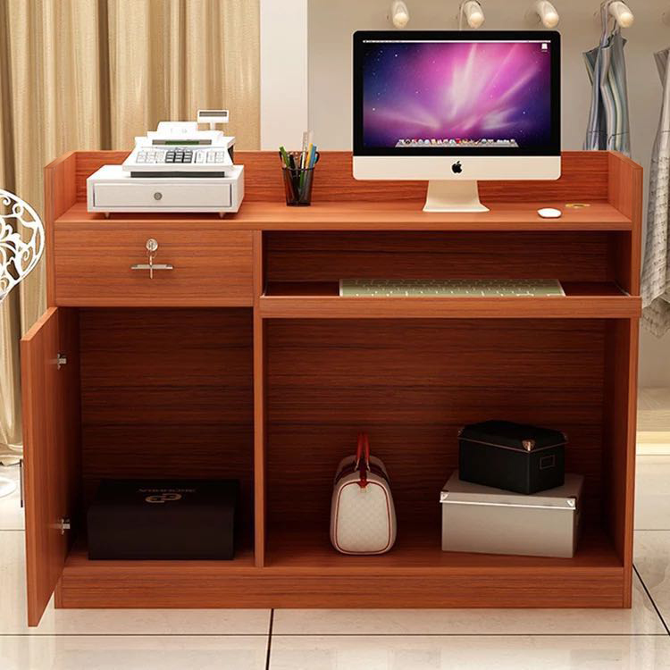 超市收款台现代小型迷你柜台简约现代小型收银台服装店前台超市收银台