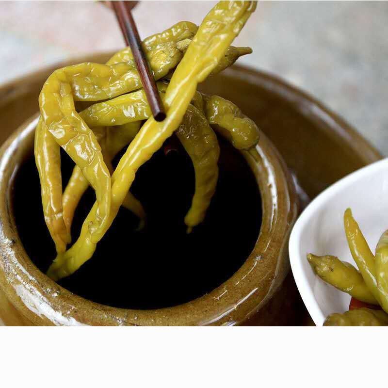 湖南特产农家酱辣椒1kg坛子菜酸辣椒腌辣椒浸辣椒自制泡椒下饭菜
