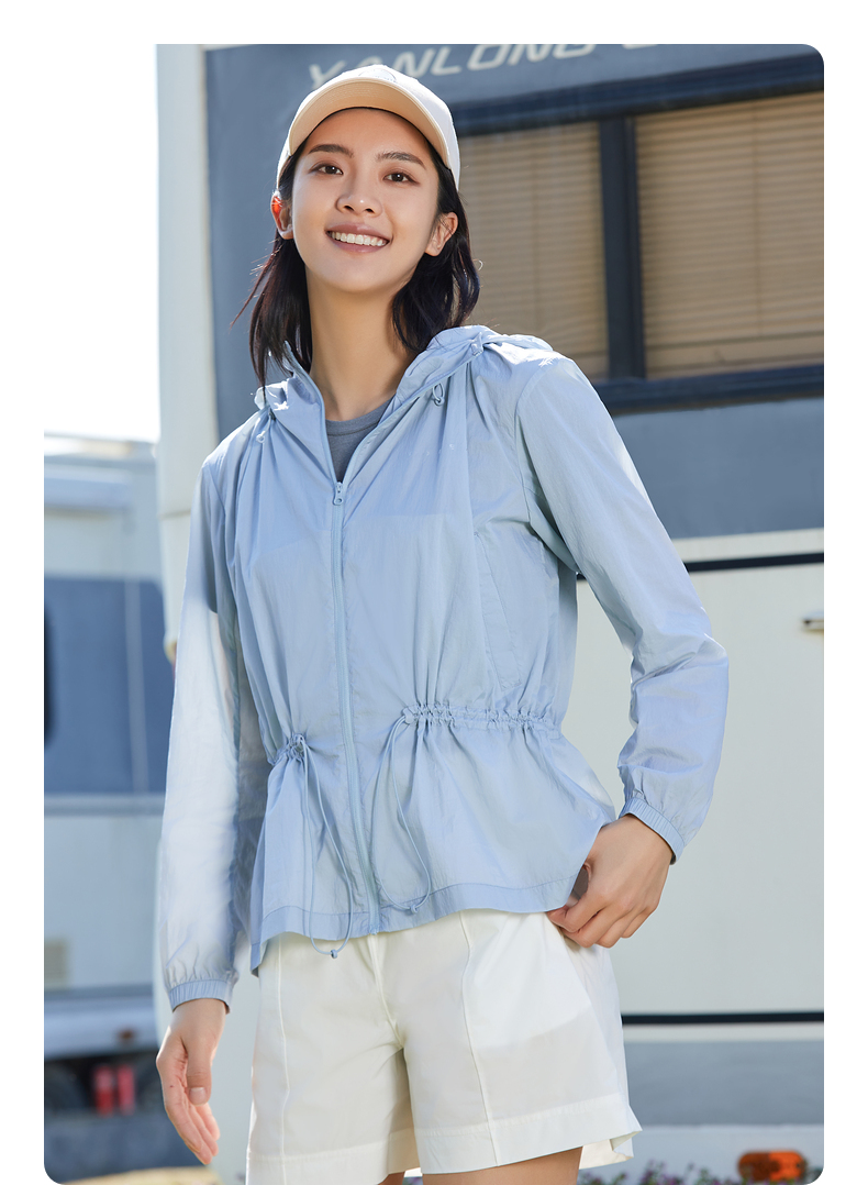 探路者toread防晒衣女22春夏新款户外运动轻薄皮肤衣tazk82775白色s