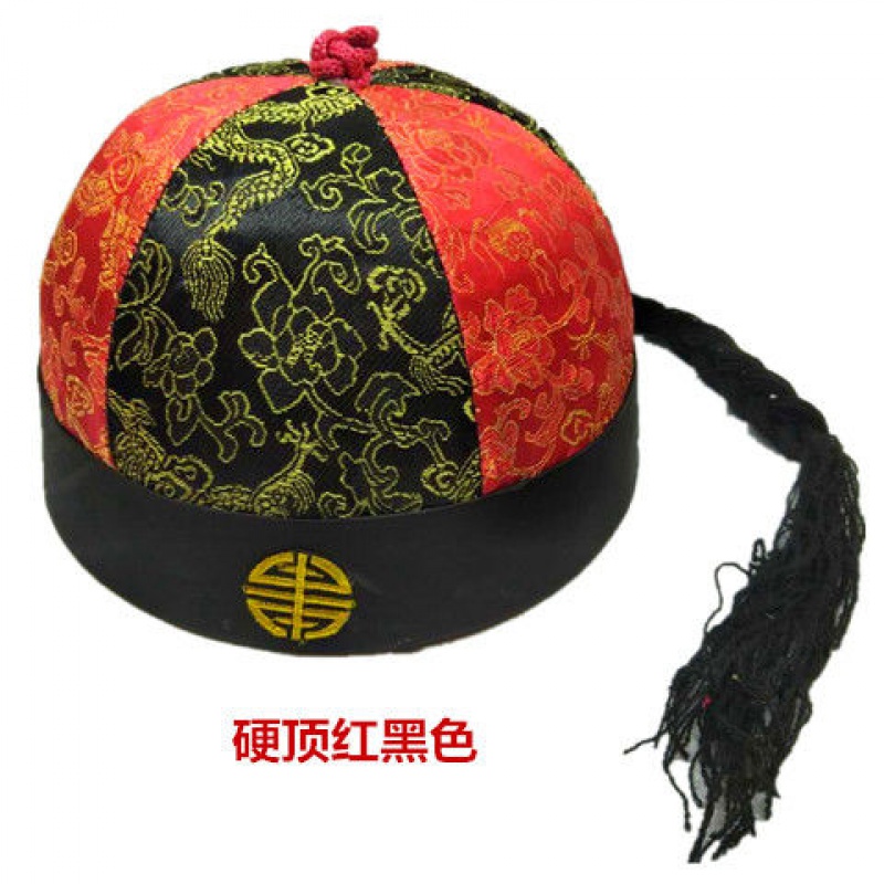 斐珺服饰配件新品地主帽戏剧清朝民国地主帽瓜皮帽少爷阿哥帽子小品