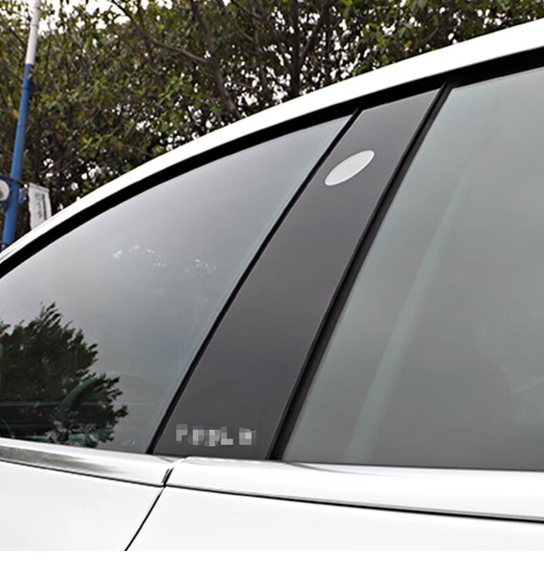 适用于2022款特斯拉model3y丫神器中柱贴镜面装饰b柱膜贴片改装配件防