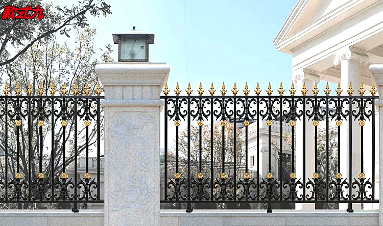别墅围墙护栏 铝艺护栏铝合金围墙栏杆围栏栅栏户外铁艺阳台花园别墅