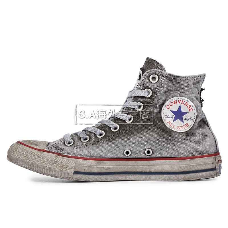 匡威converse chuck taylor all star 限量脏污做旧高帮男女帆布板鞋