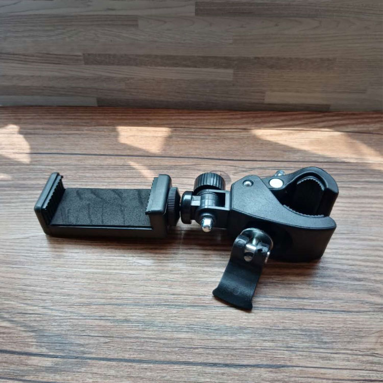 支架手机夹自行车万向夹圆柱管子锁紧夹直播视频固定单车夹白色