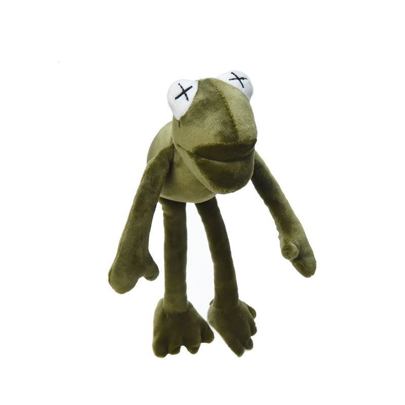 挂件创意可爱卡通毛绒玩偶公仔网红个性情侣书包挂饰 长腿青蛙-绿色