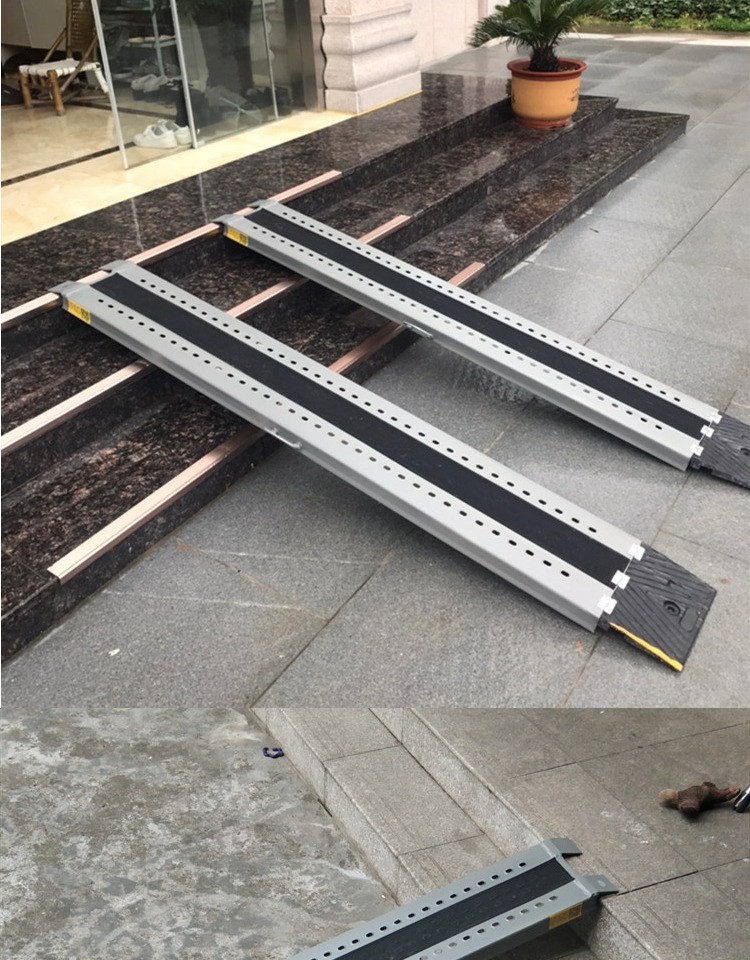 便携式无障碍楼梯坡道板摩托轮椅自行车上车上楼台阶板斜坡板装车神器