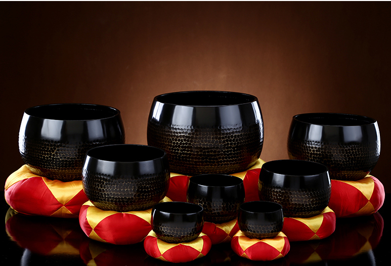 九黎台湾纯铜磬家用铜音钵厚庆手敲击铜庆钵盂引磬寺庙乐器佛教用品4