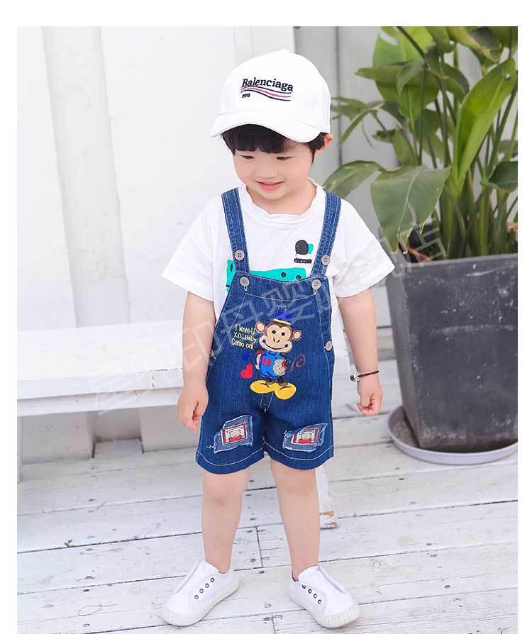 迪士尼disney宝宝背带裤男童夏装儿童夏季薄款短裤外穿夏季新款童装