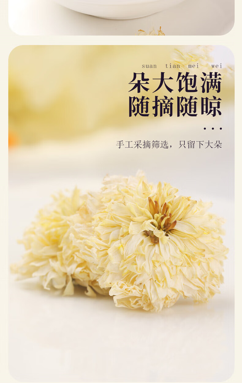 6，喒家良品菊花茶25g瓶黃山貢菊七月菊新貨貢菊喒家良品菊花 皖韻人家【貢菊】25g瓶