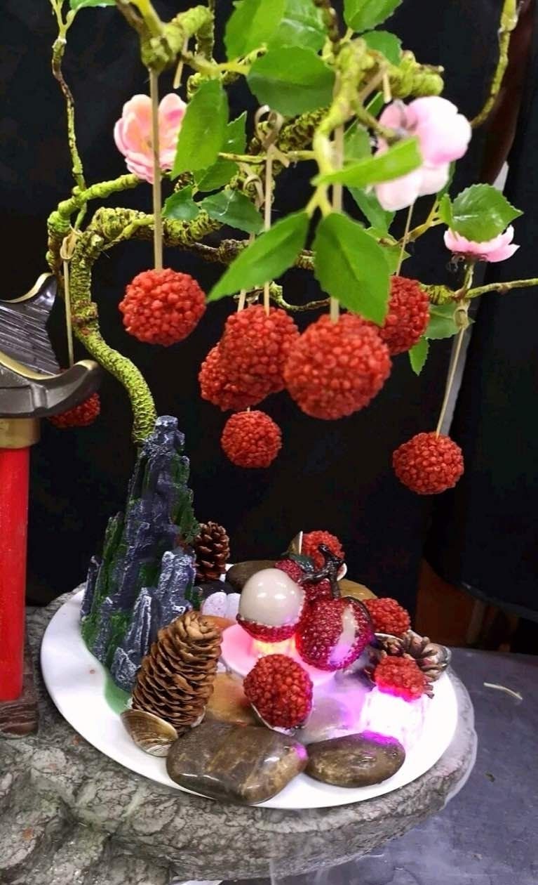 荔枝虾球 妃子笑 250g/袋 多规格 餐具脆花粒 餐厅创意 仿真荔枝树