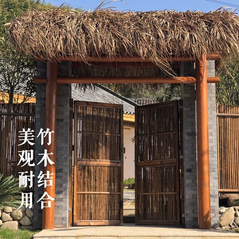 各种木门竹门,可以定做防腐木门庭院 oimg 2米乘0点8米2扇【图片 价格