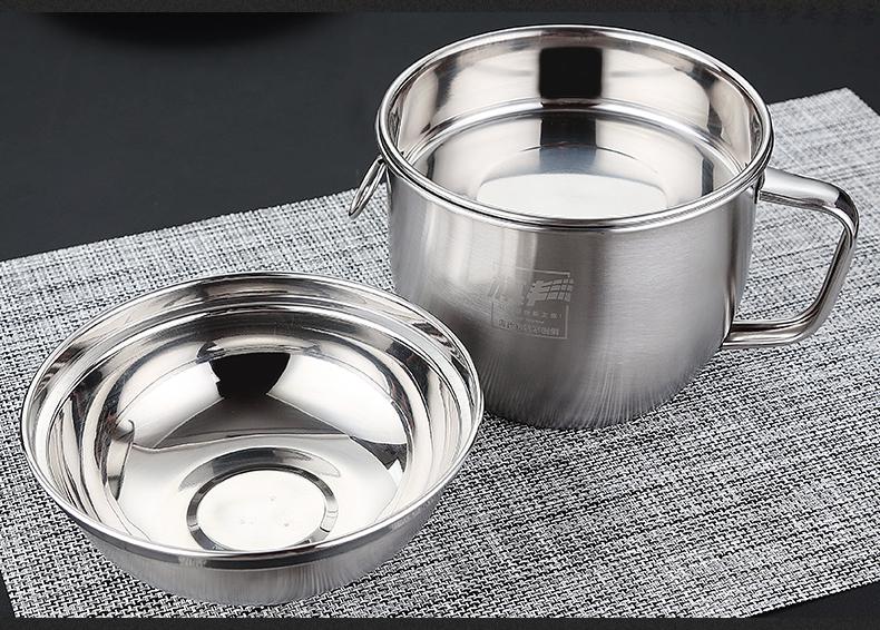 饭缸不锈钢饭盒上班族快餐杯铁餐盒便当盒大容量男生饭缸大号圆形带盖