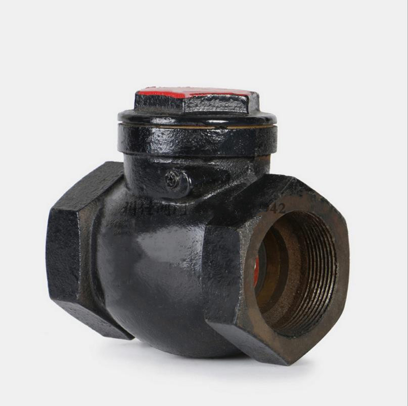 h14t铸铁丝扣止回阀 水管铁单向阀止逆阀 丝磨铸铁卧式止回阀 dn80(3