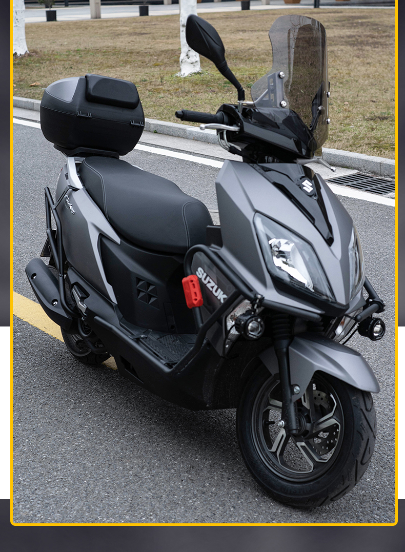 适用于铃木uy125保险杠改装配件uy125前后防摔保护杠加厚碳钢护杠